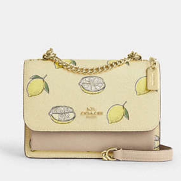 New🍋Coach Mini Klare Crossbody Bag With Lemon Print - Picture 1 of 7